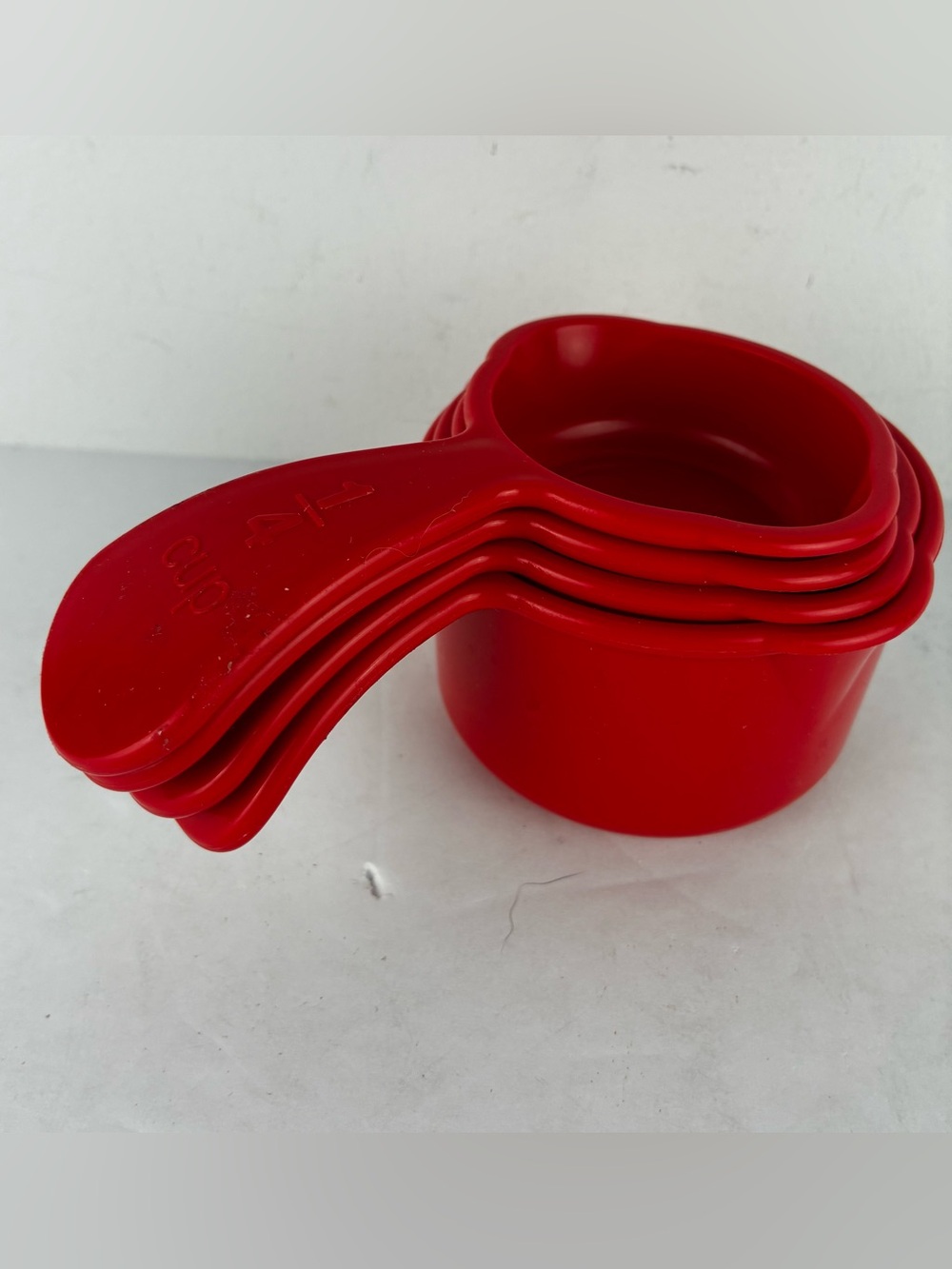 Tupperware Red Measuring Mates Cups Set of 4 Replacements (?)